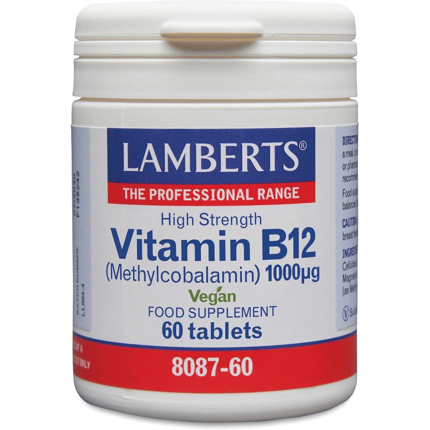 Vitamina B12 cianocobalamina 1000 µg 60 comprimidos
