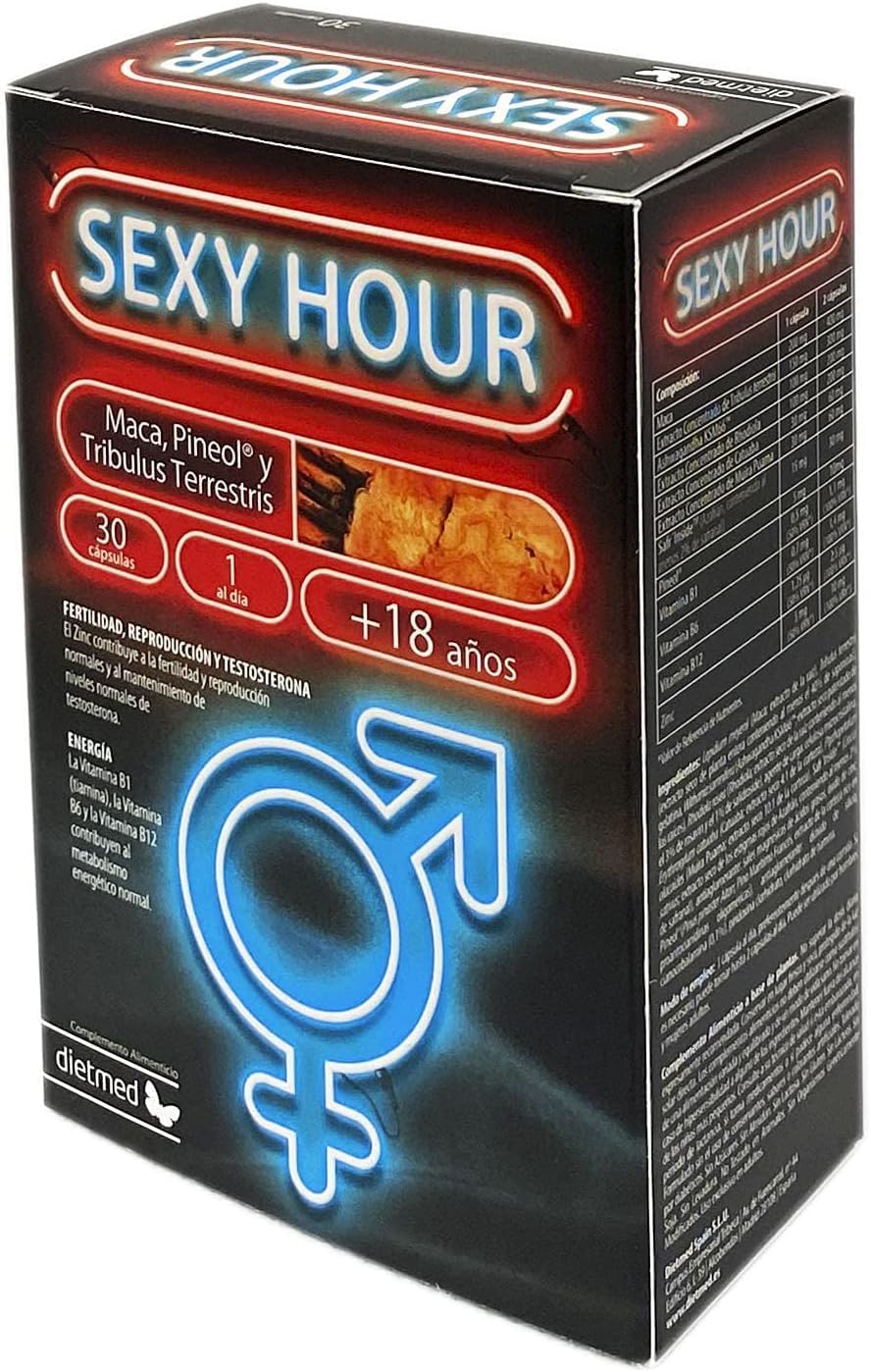 Dietmed | Sexy Hour - 30 Capsules | With Maca, Pineol (Pinus pinaster Aiton) and Tribulus Terrestris | 1 a day
