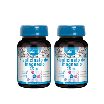 Naturmil | Magnesium Bisglycinate 750mg - 90 tablets | Muscle and Nervous Support