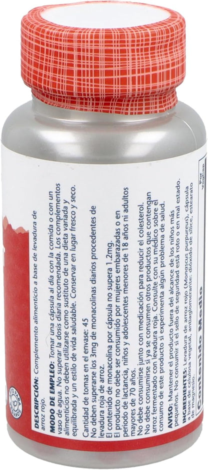 SOLARAY® Arroz de Levadura Roja - 45 Cápsulas Vegetarianas - Fórmula Cardiovascular a Base de Monascus Purpureus - Sin Gluten - Apto para Veganos