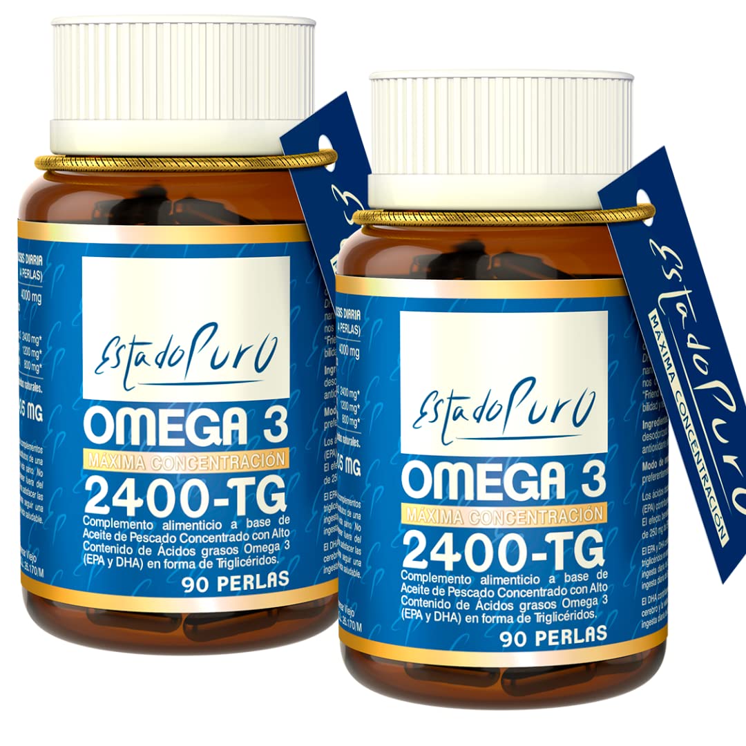 Omega-3 aceite pescado EPA 1200 mg DHA 800 mg 90 perlas