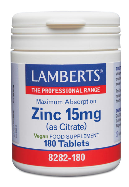 Lamberts Zinc 15mg - 180 Tablets