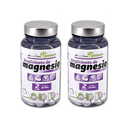 PINISAN Magnesium Bisglycinate - 1,875 mg - Pack 2 Units - High Absorption and Bioavailability