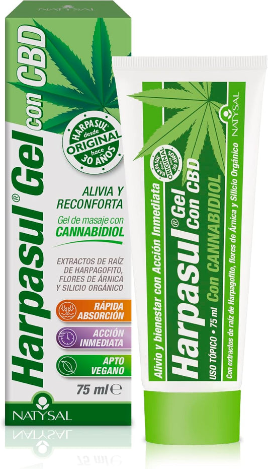 Harpasul gel con CBD | Natysal | Gel balsámico con cannabidiol | 75 ml