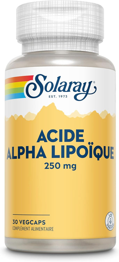 Solaray Alpha Lipoic Acid 250mg | Alpha Lipoic Acid | 60 VegCaps