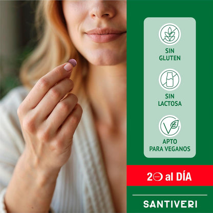SANTIVERI - Lingonberry, Food Supplement Based on Lingonberry, Echinacea Juice and Vitamin C of Natural Origin, Helps Urinary Wellness - 40 Tablets