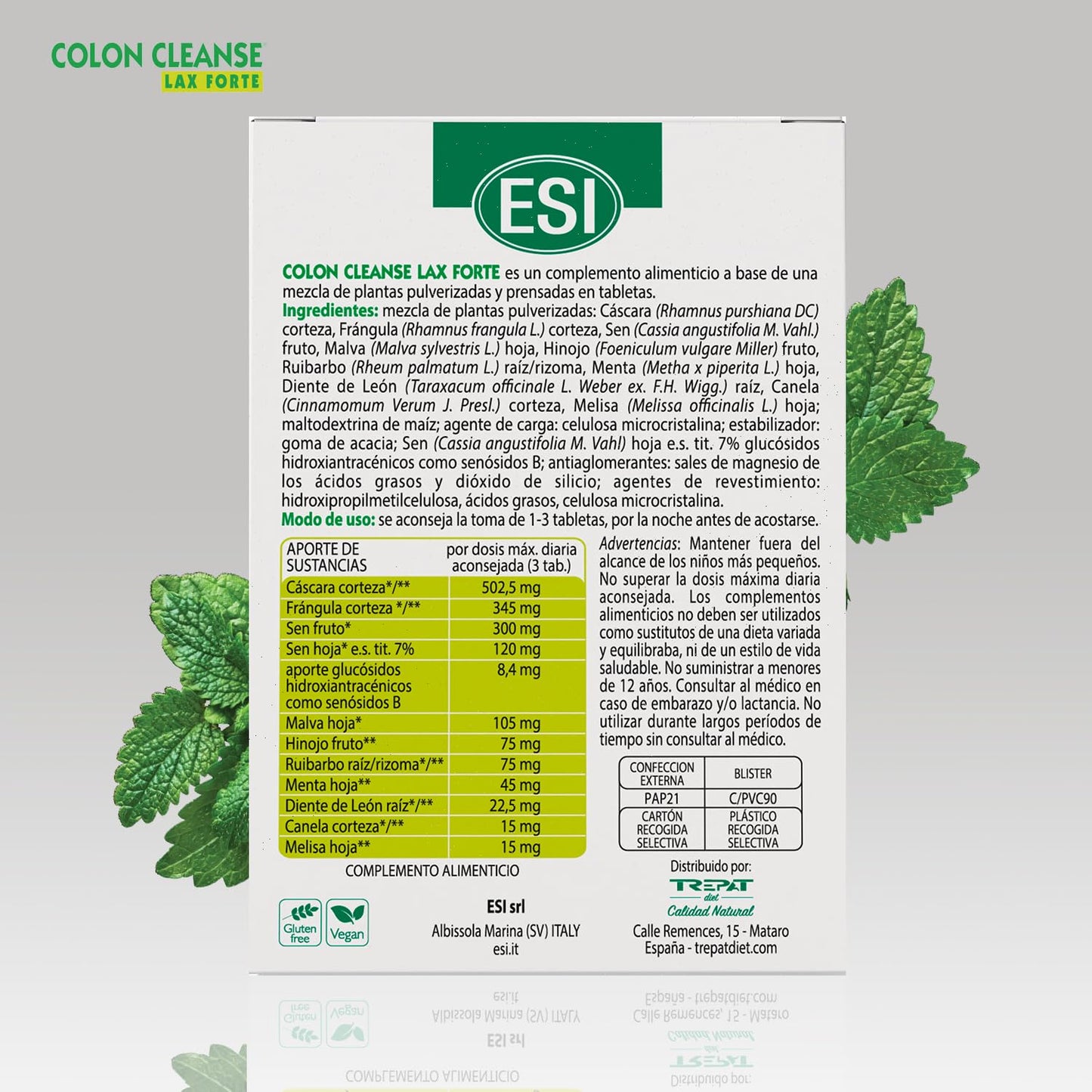 ESI Colon Cleanse Lax Forte - Natural Laxative with Sacred Shell, Sen and Malva - Constipation Relief, Intestinal Regulator and Healthy Digestion (2)