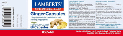 Lamberts Ginger Root 120mg - 60 Capsules