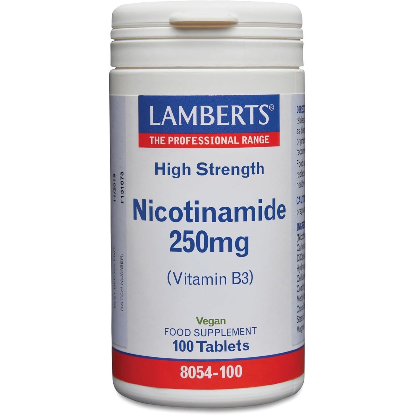 Nicotinamida vitamina B3 250 mg 100 comprimidos