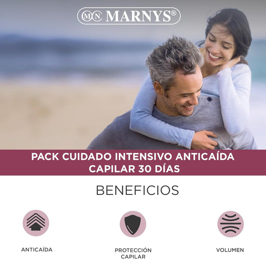 Pack CAPILMAR Anticaída Marnys – 60 Cápsulas + Loción 100 ml – Frena la Caída – Protección Capilar – Recupera Firmeza y Brillo – Cuidado Intensivo 30 Días
