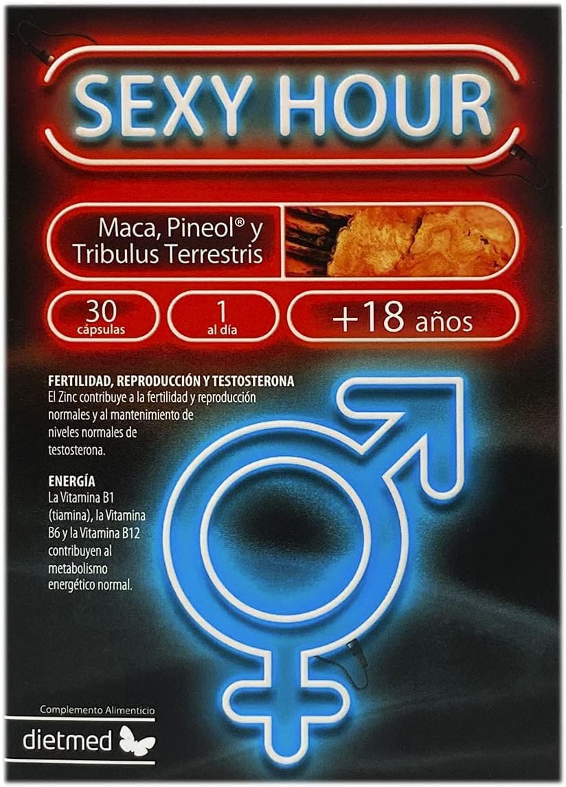 Dietmed | Sexy Hour - 30 Capsules | With Maca, Pineol (Pinus pinaster Aiton) and Tribulus Terrestris | 1 a day