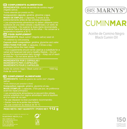 Marny's Cuminmar Black Cumin Oil Spring Respiratory Discomfort, 50 Capsules