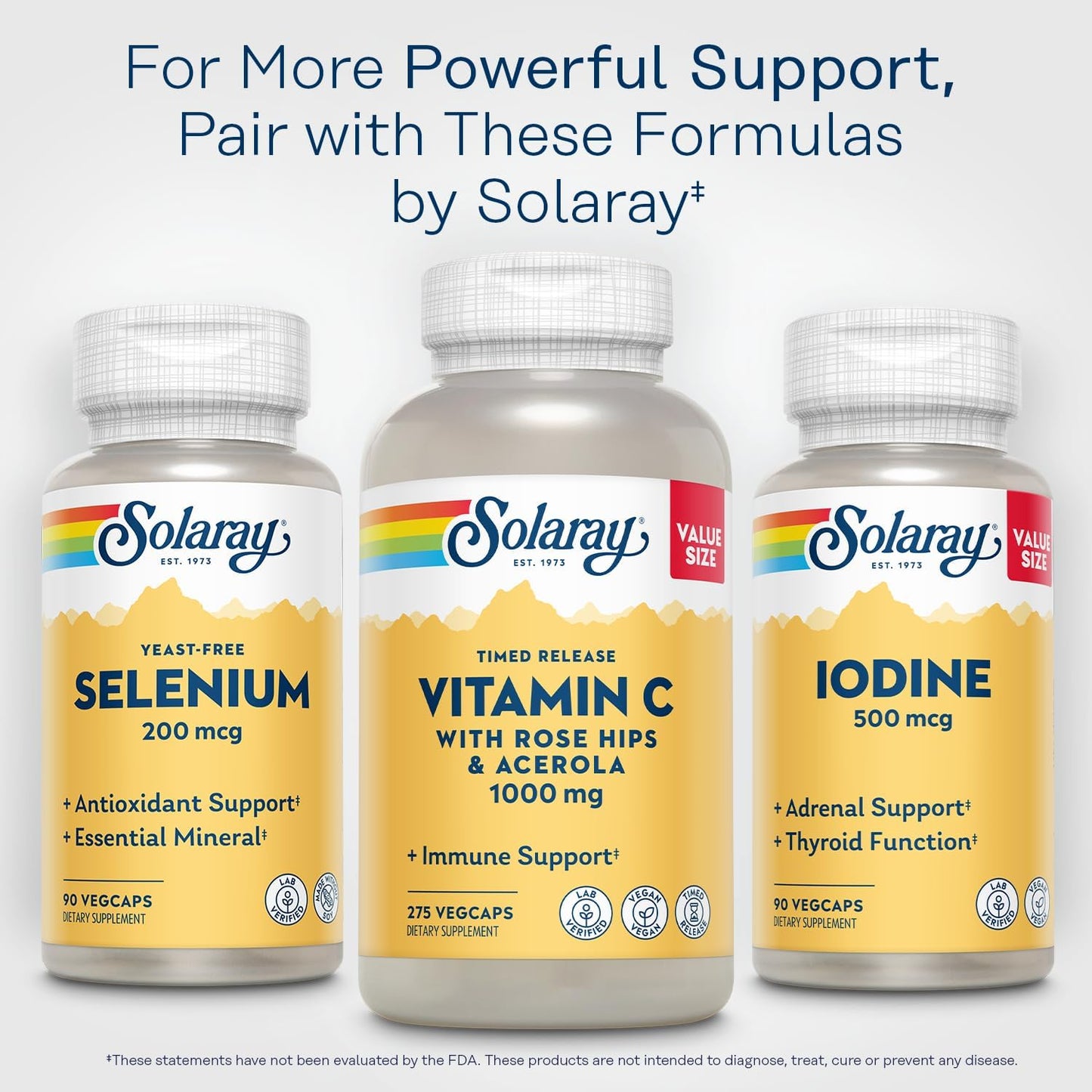 Solaray Selenium 200 mcg | Selenium | 90 VegCaps