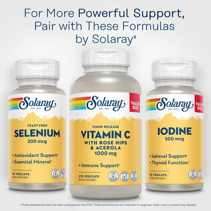 Solaray Selenium 200 mcg | Selenium | 90 VegCaps