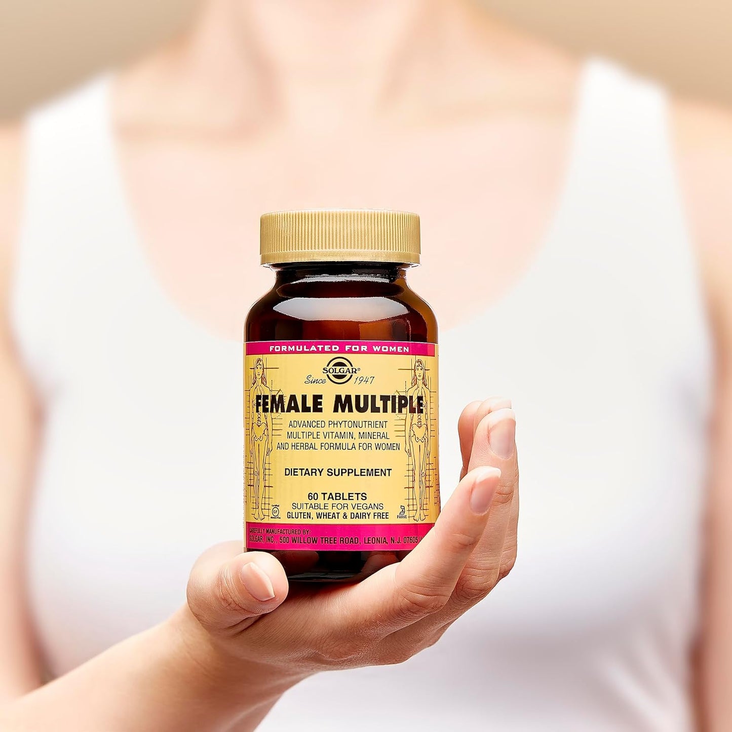 Solgar | Female Multiple | Food Supplement that Helps the Correct Function of the Women's Body | With Multiple Vitamins | For Women | 60 Capsules