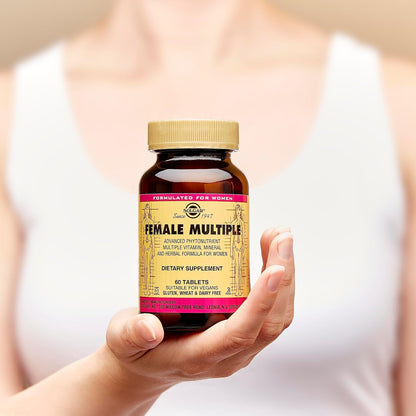 Solgar | Female Multiple | Food Supplement that Helps the Correct Function of the Women's Body | With Multiple Vitamins | For Women | 60 Capsules
