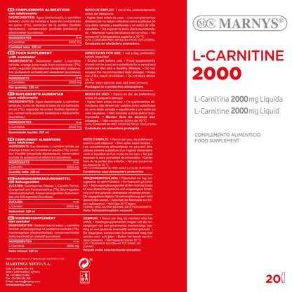 MARNYS L-Carnitina Líquida 2000mg 20 Viales