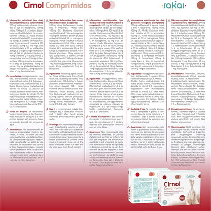 Sakai – Cirnol tablets with Ginkgo, Horse Chestnut and Rusco – Promotes blood circulation, helps prevent tired legs and swelling. Prevents vascular varicose veins. Coenzyme Q10
