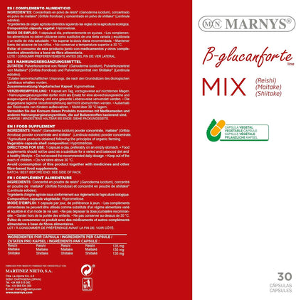 MARNYS Beta-Glucanforte Mix (Reishi, Maitake, Shiitake) 30 capsules