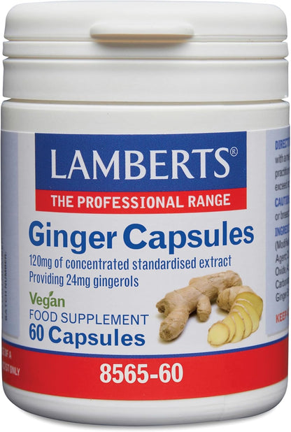 Lamberts Ginger Root 120mg - 60 Capsules