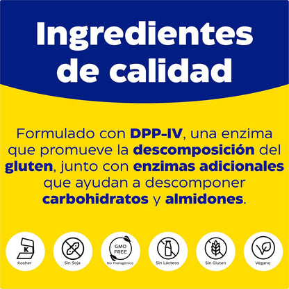 Enzymedica, Glutenease, Indicated Against Gluten and Casein, Enzyme Formula Reduces Gases, Improves Nutrient Absorption, Gluten Free, Dairy Free, Vegan, 60 Capsules