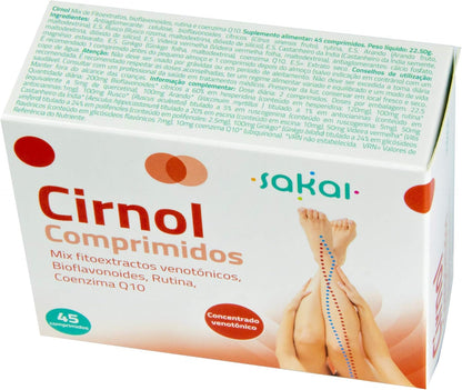 Sakai – Cirnol tablets with Ginkgo, Horse Chestnut and Rusco – Promotes blood circulation, helps prevent tired legs and swelling. Prevents vascular varicose veins. Coenzyme Q10
