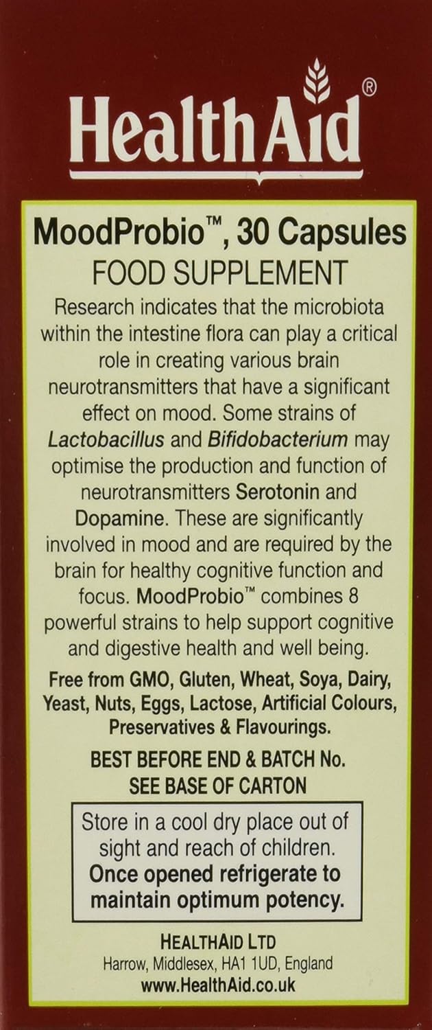 Health Aid Moodprobio 30Billion Vegan 30Vcaps. 0.021 21g