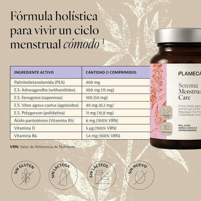 Plameca Serenna Menstrual Care – Hormone Regulation and Emotional Stability – 1 Tablet a Day – 30 Tablets