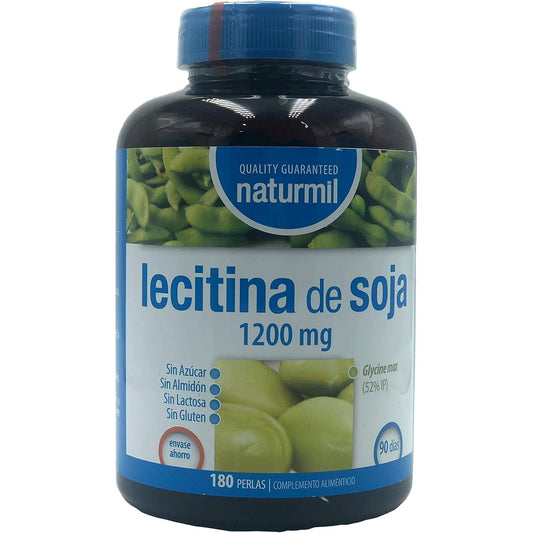 Lecitina de soja 1200 mg no GMO 180 perlas