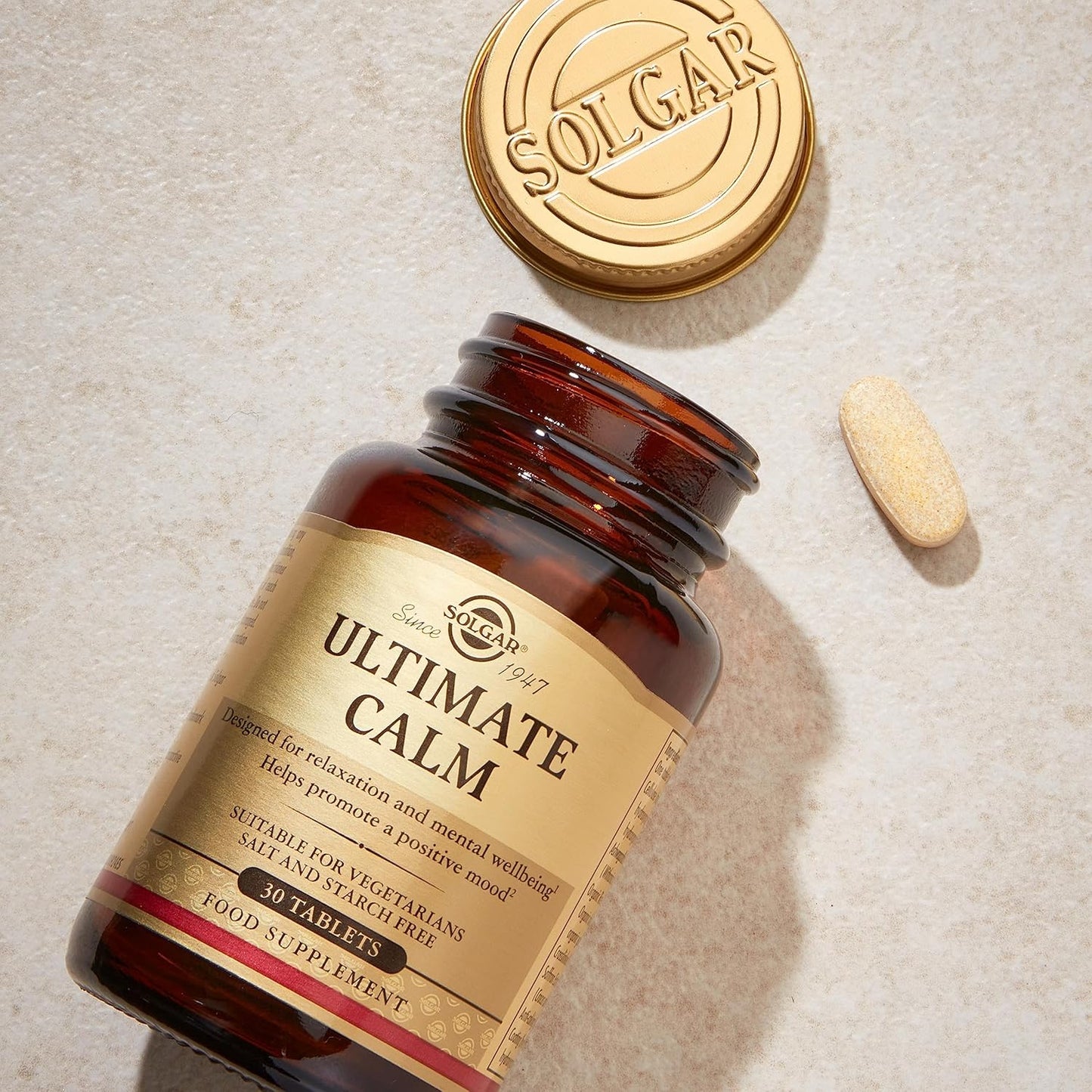 Solgar | Ultimate Calm | Relaxation & Mental Wellness | 30 Tablets, Golden