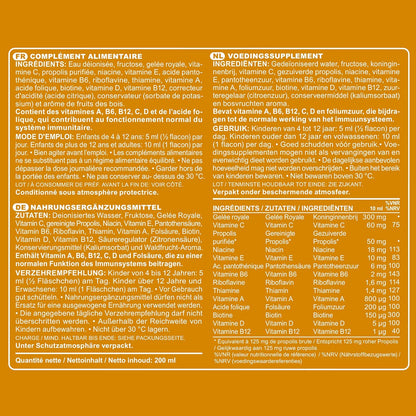 Marnys Protect Junior - Children's Defenses With Royal Jelly, Propolis And 12 Vitamins - Supplements The Diet In Children And Adolescents - Flavored With Forest Fruits - 20 Vials