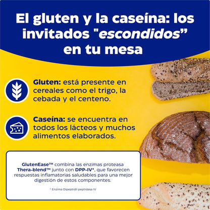 Enzymedica, Glutenease, Indicated Against Gluten and Casein, Enzyme Formula Reduces Gases, Improves Nutrient Absorption, Gluten Free, Dairy Free, Vegan, 60 Capsules