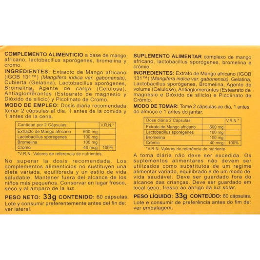 African Mango plus probiotics 60 capsules