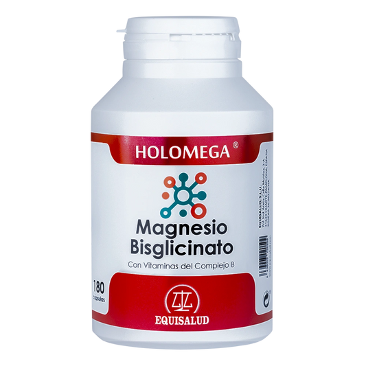 Holomega Magnesio Bisglicinato con vitaminas del complejo B 180 Cápsulas
