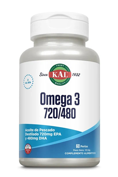 KAL Omega 3 EPA 720 mg DHA 480 mg 60 perlas