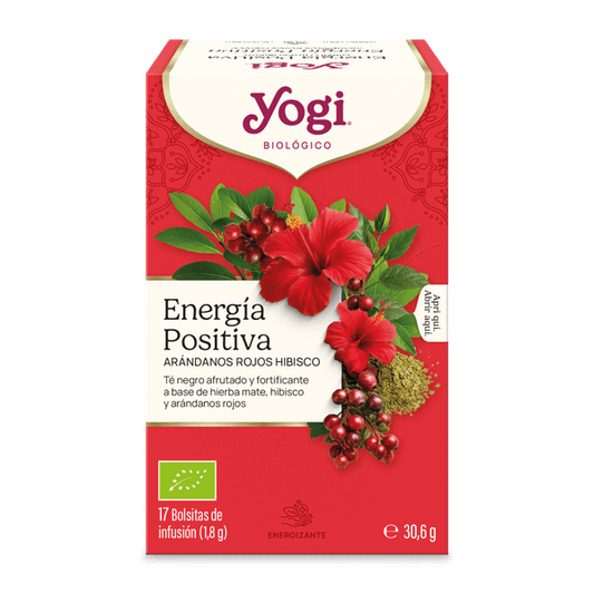 Energía Positiva Yogi Tea arándanos rojos e hibisco 17 bolsitas infusión BIO