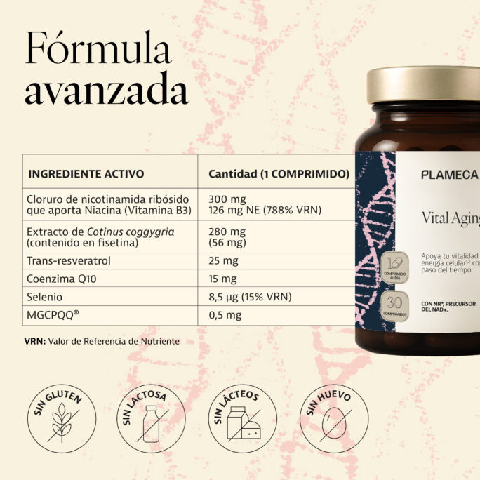 Vital Aging Plameca - Tabla nutricional y composición