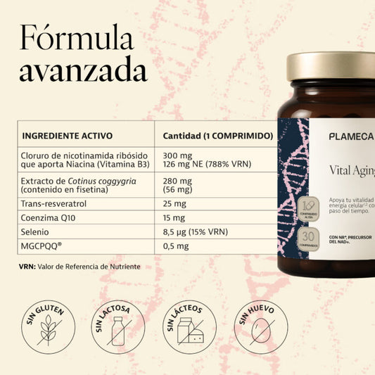 Vital Aging Plameca - tabla nutricional y composición