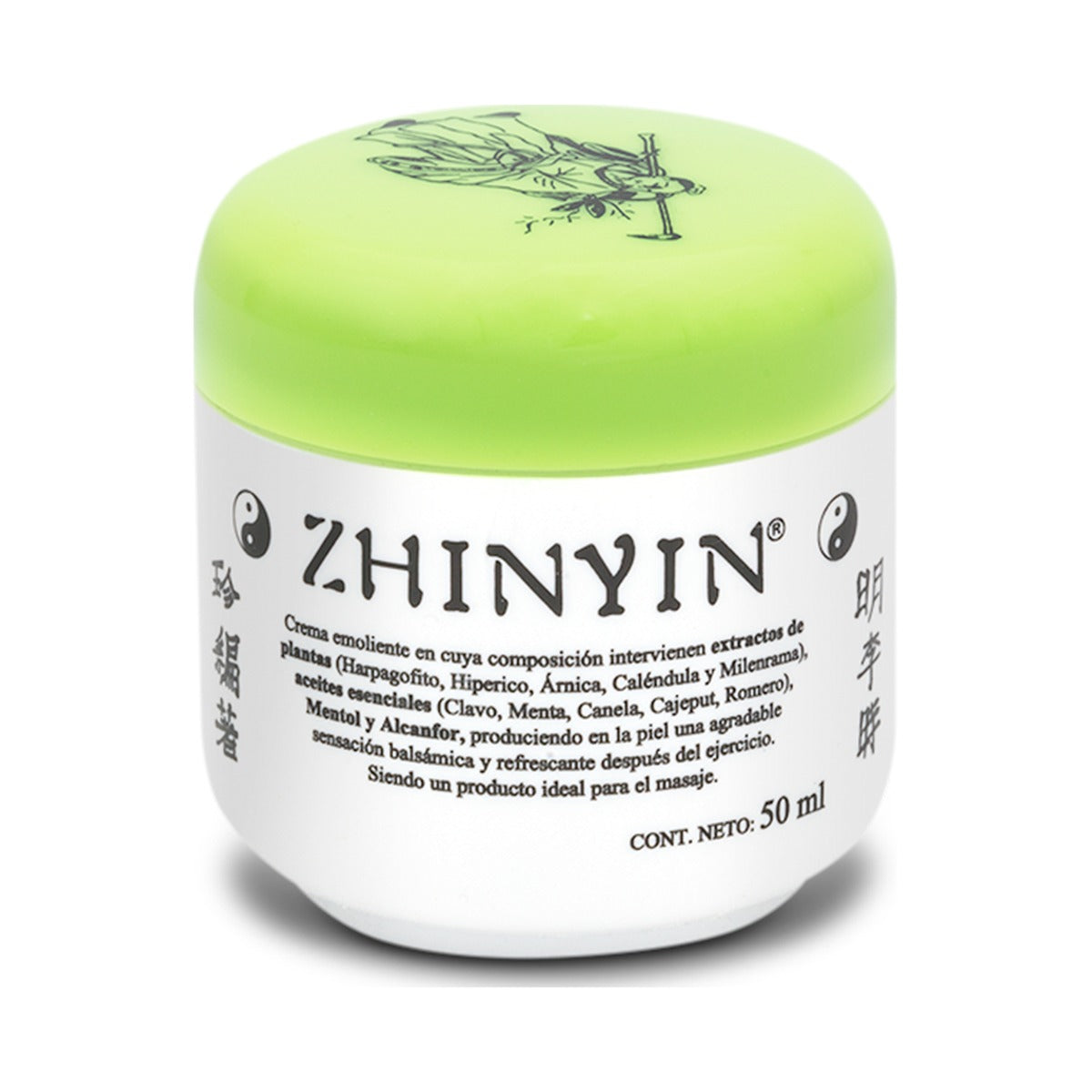 Zhinyin Crema de Masaje 50 ml, vista frontal del bote